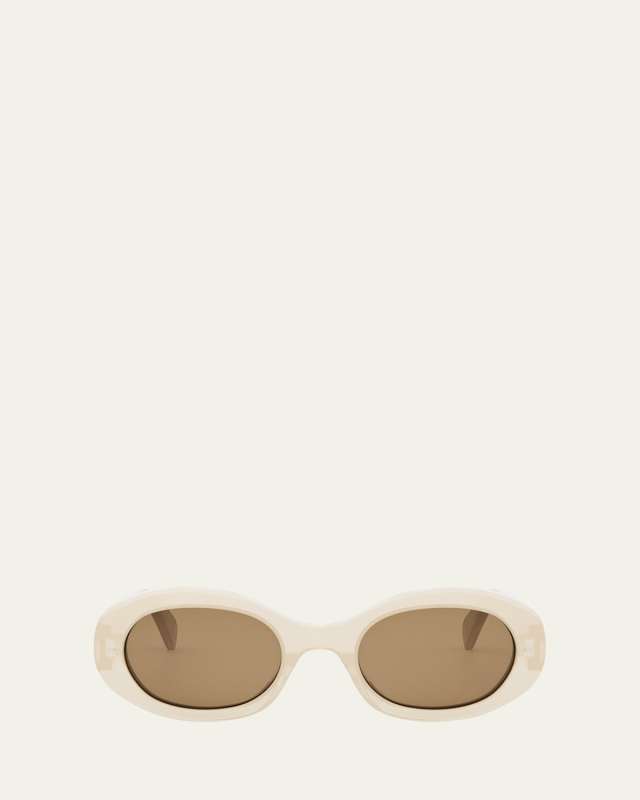 Triomphe Acetate Oval Sunglasses